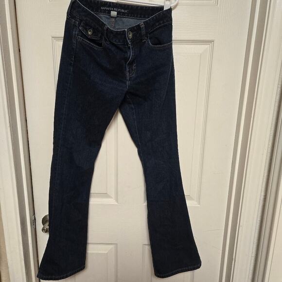 Banana Republic 26P Bootcut Flap Pocket Jeans Blue Low Rise - Picture 4 of 13